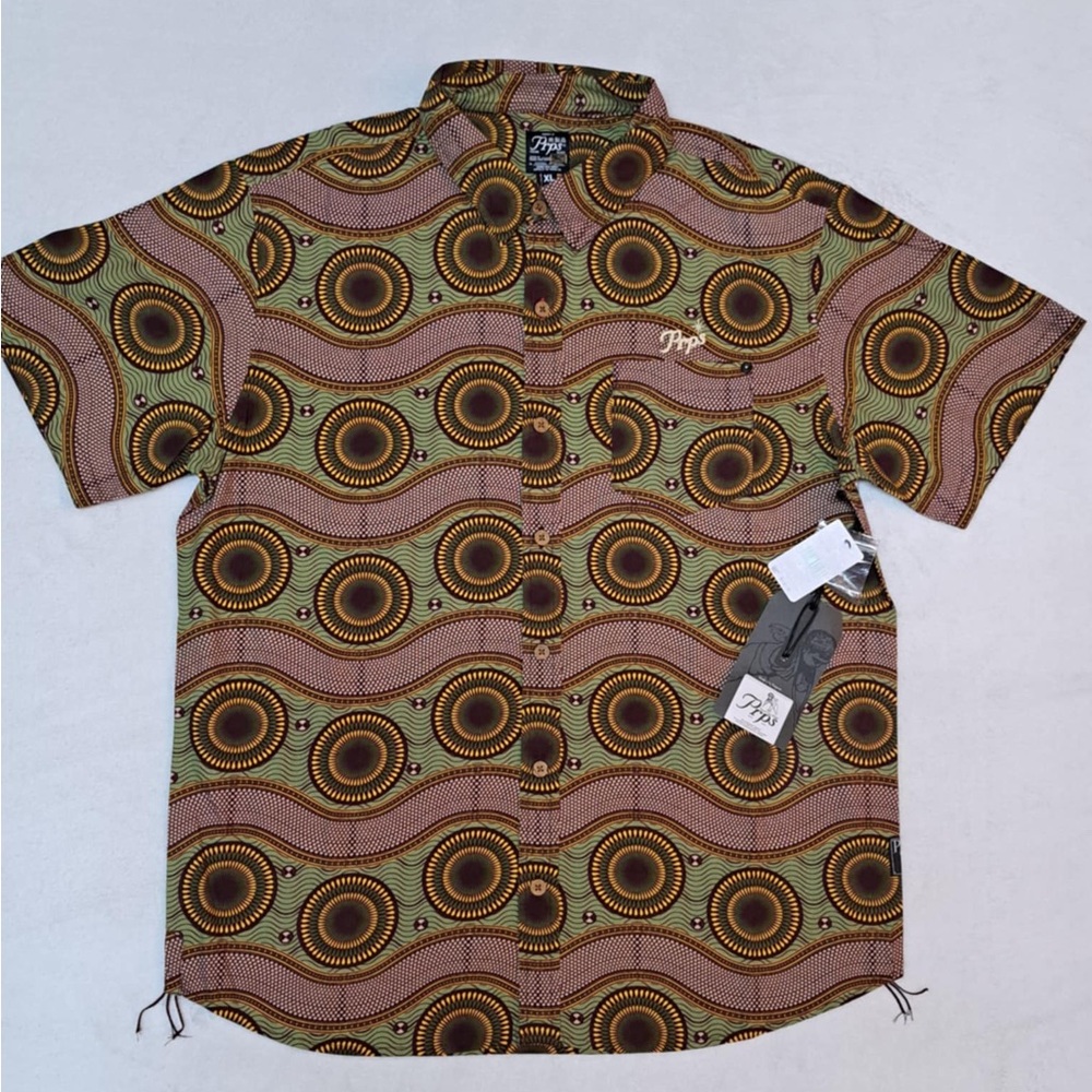 PRPS Mulberry Short Sleeve Button-Up Shirt - XL